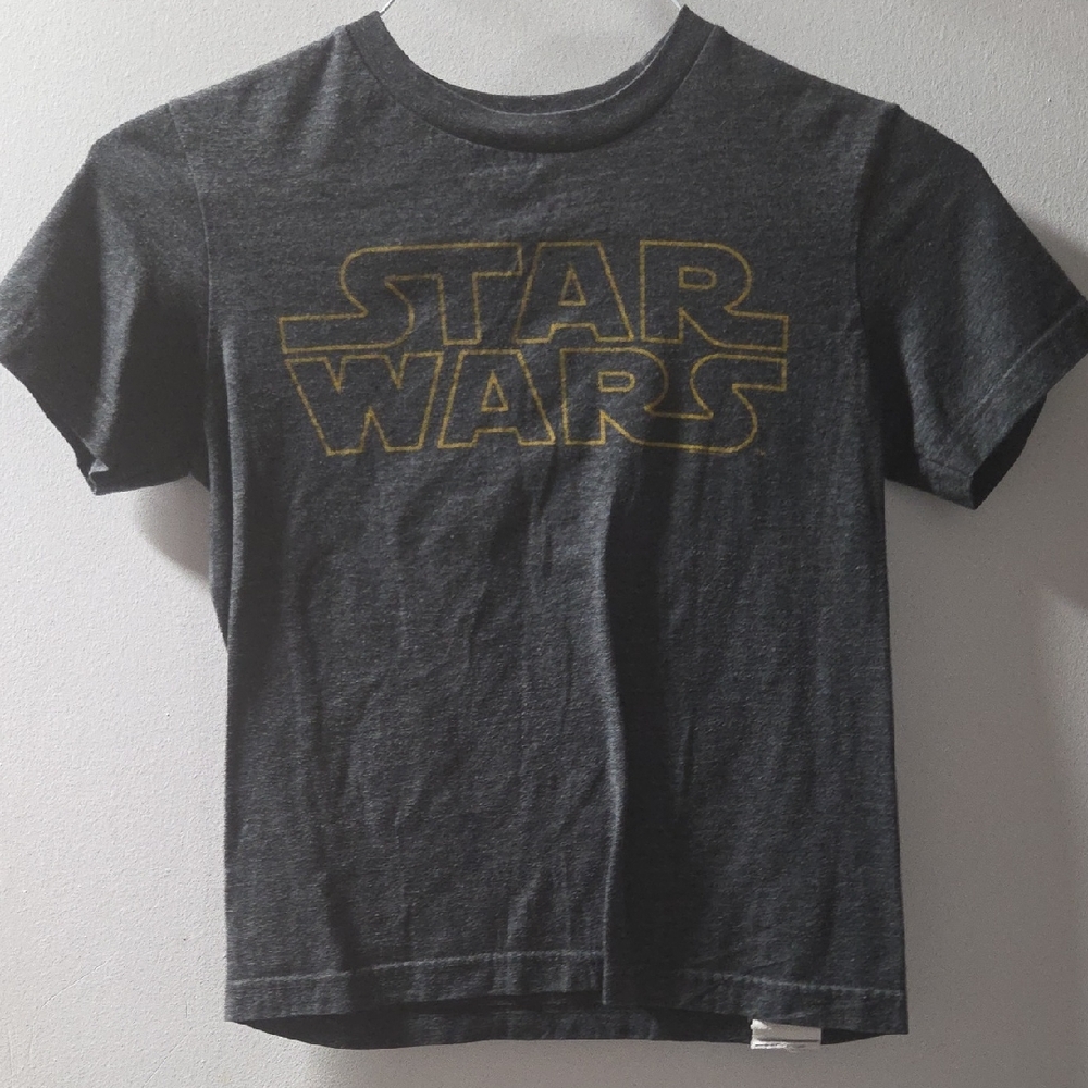 Old Navy Kids Dark Gray Tee with Gold Star Wars Logo